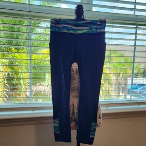 Under Armour Kids Leggings - Navy and Teal